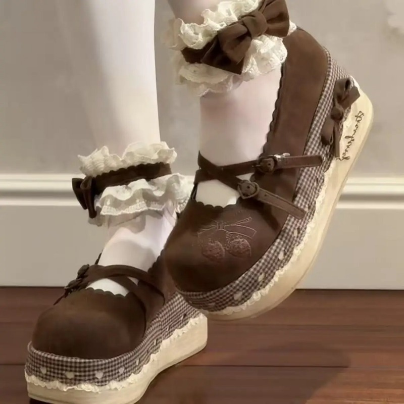 Chaussures Lolita à talons hau - Embroidery Embellishments avis et prix