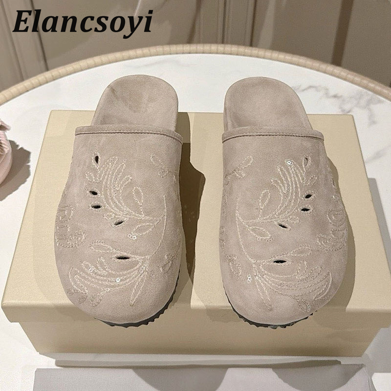 Mules décontractées pour femme - Embroidery Embellishments avis et prix