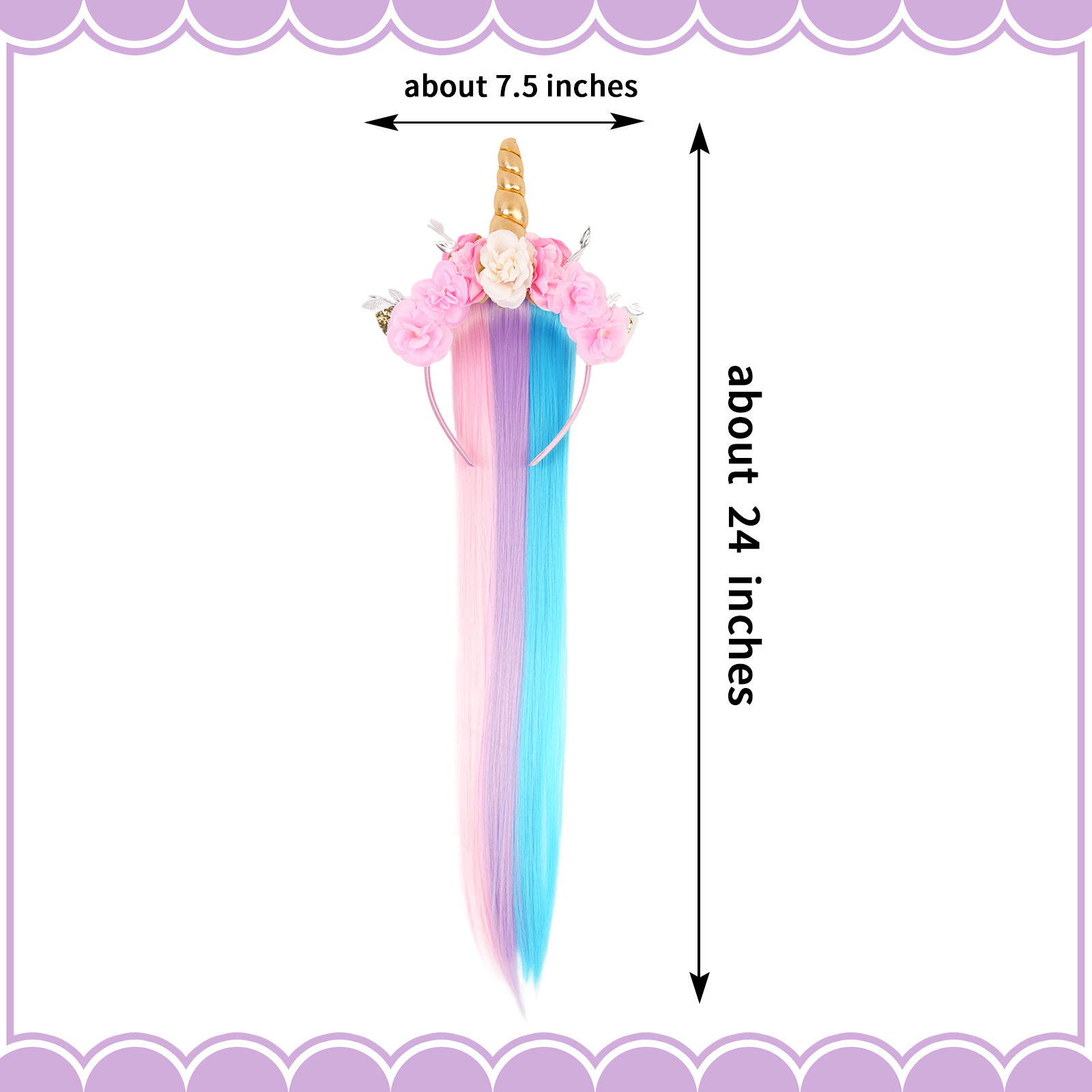 Serre-tête Fille Licorne Arc-e - Tassel Fringe Trim avis et prix